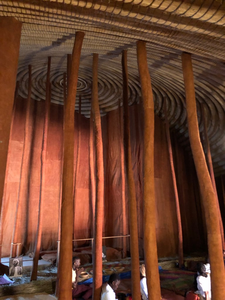 Interior main hut Uganda Kasubi Tombs