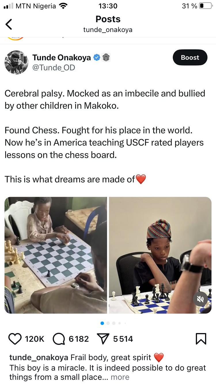 Tunde Onakoya - Chess in Slums